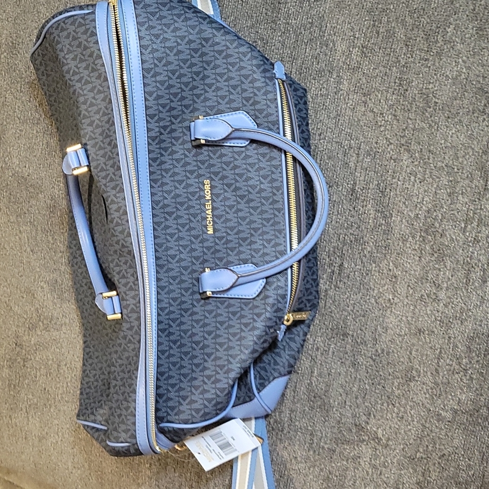 Michael Kors Travel Duffles, French Blue and Black